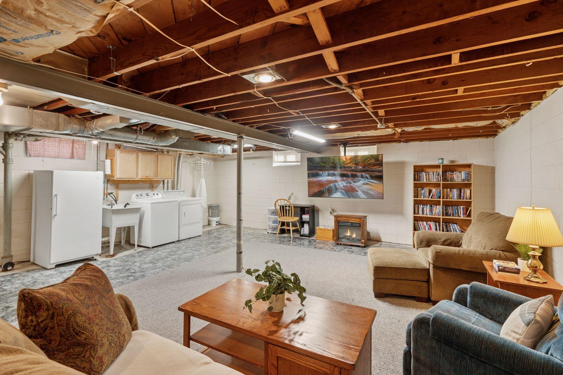 Over 700 sq ft of space in the basement, ready to be finished