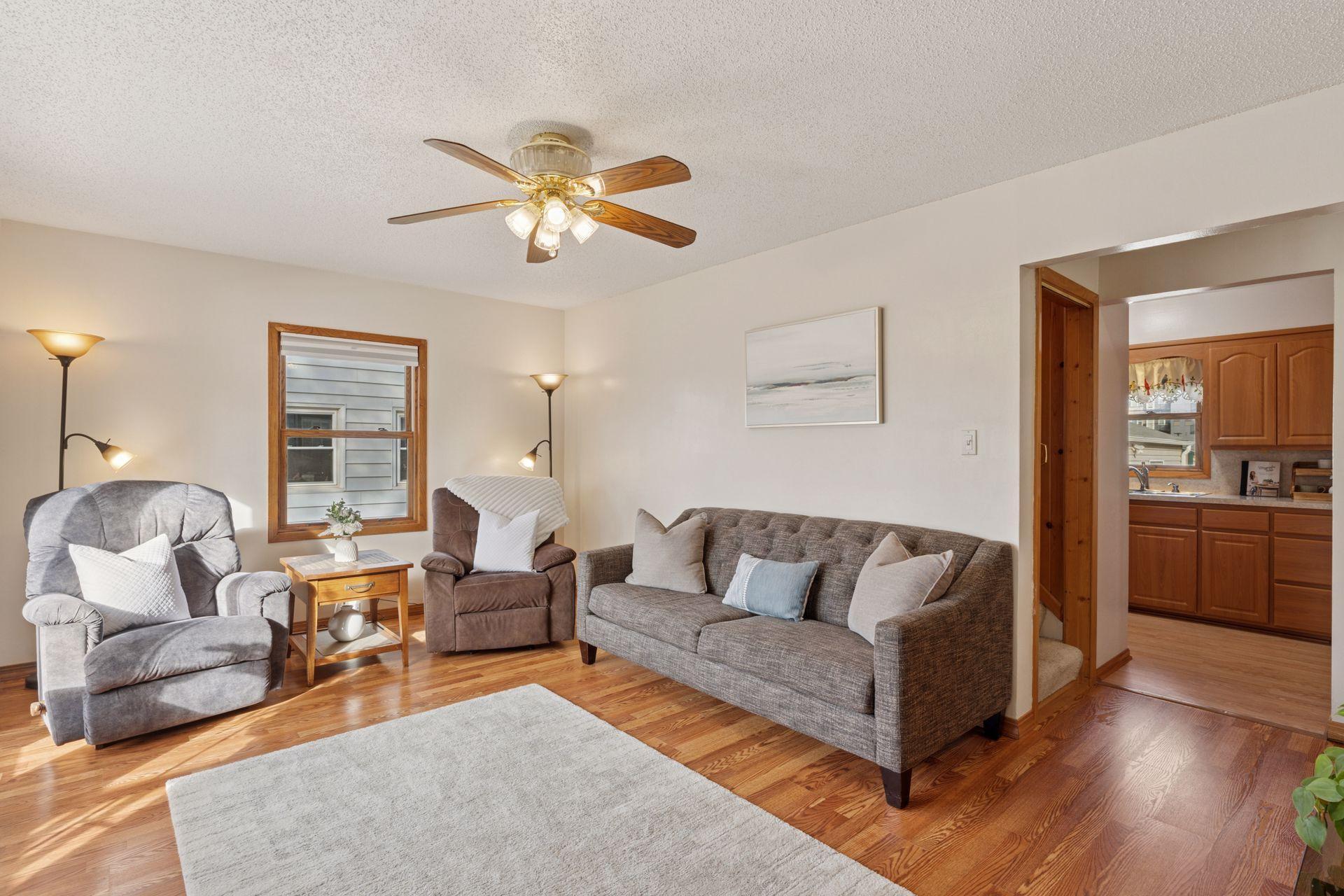New flooring continues into the bedrooms