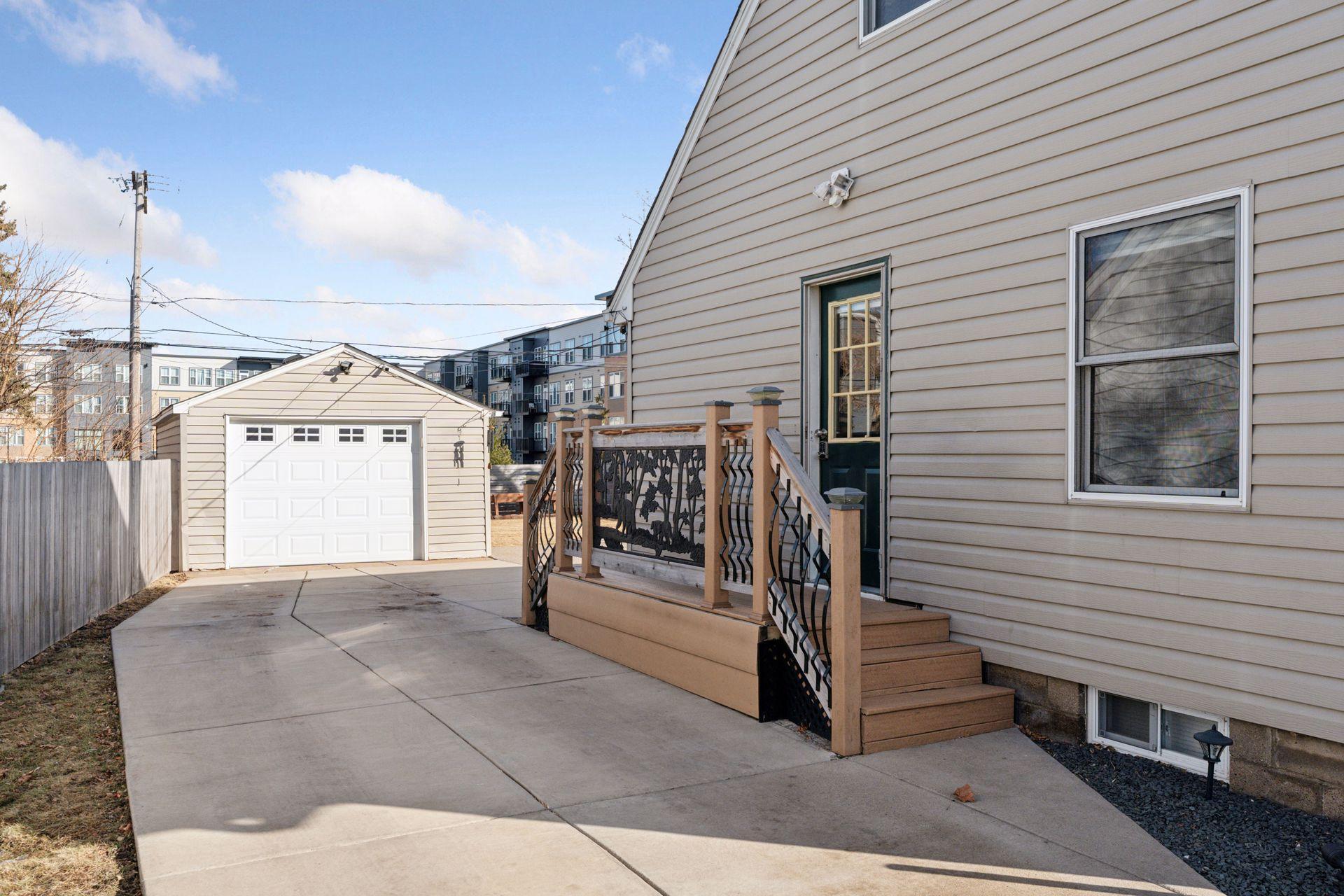 Newer concrete driveway