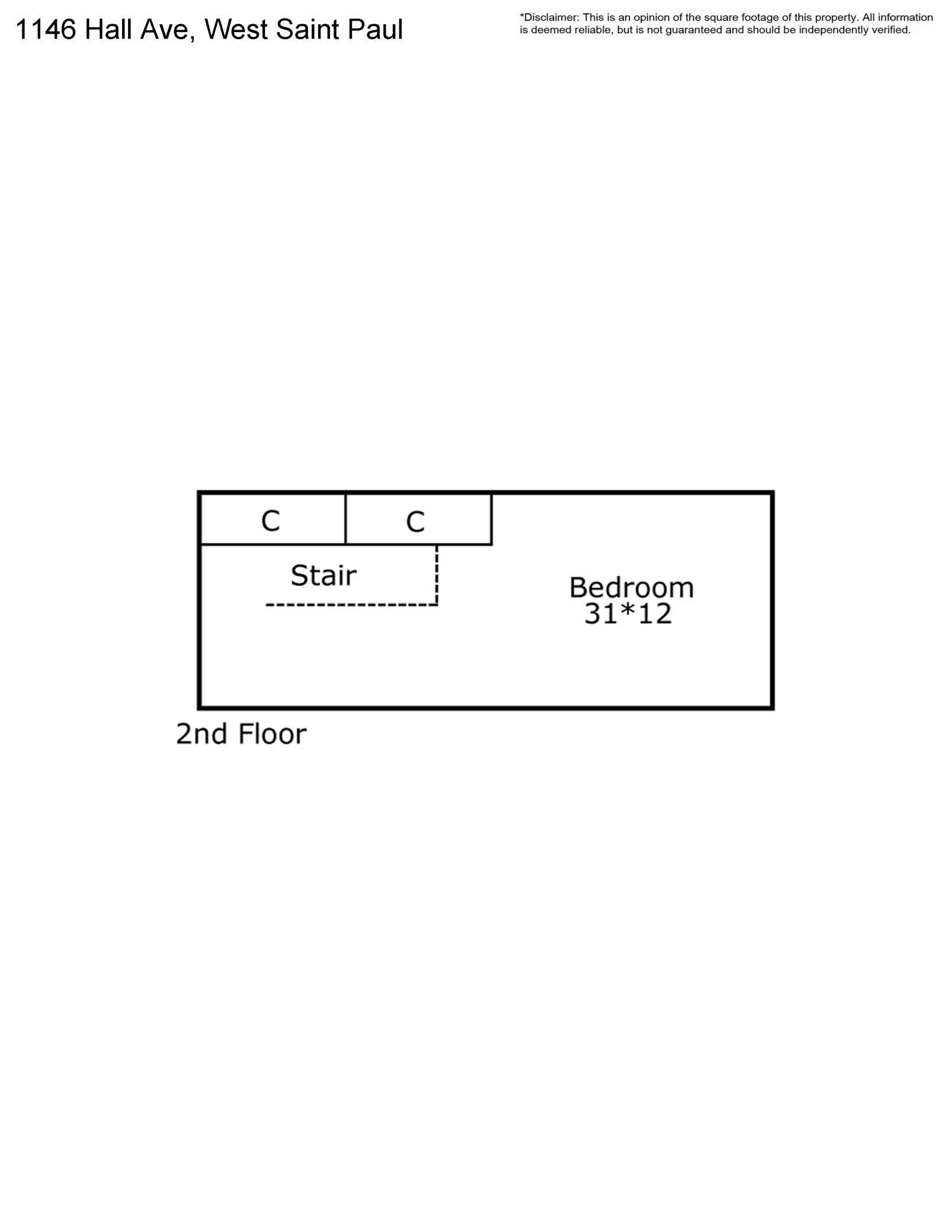 Upper level floor plan