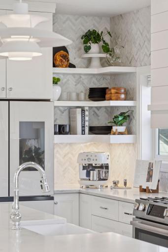 Chef's Kitchen with Open Shelving Details