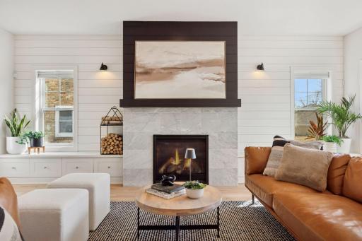 Cozy Gas Fireplace (with Optional TV mount above)