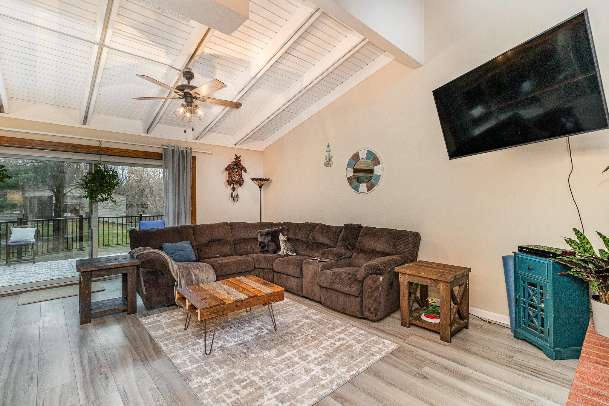 Spacious Living Room Overlooking Pond!