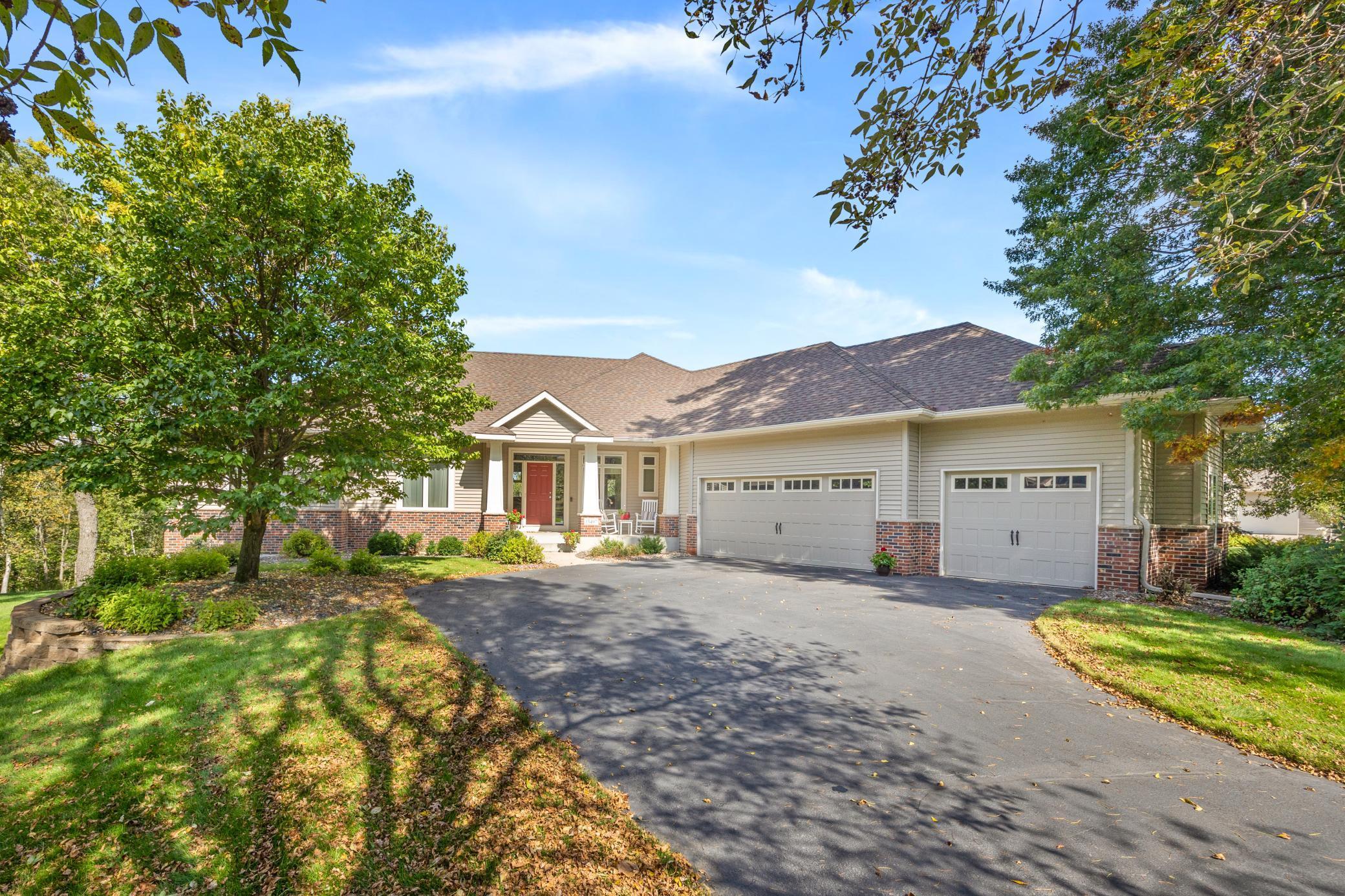 Broad driveway that may hold multiple cars when entertaining
