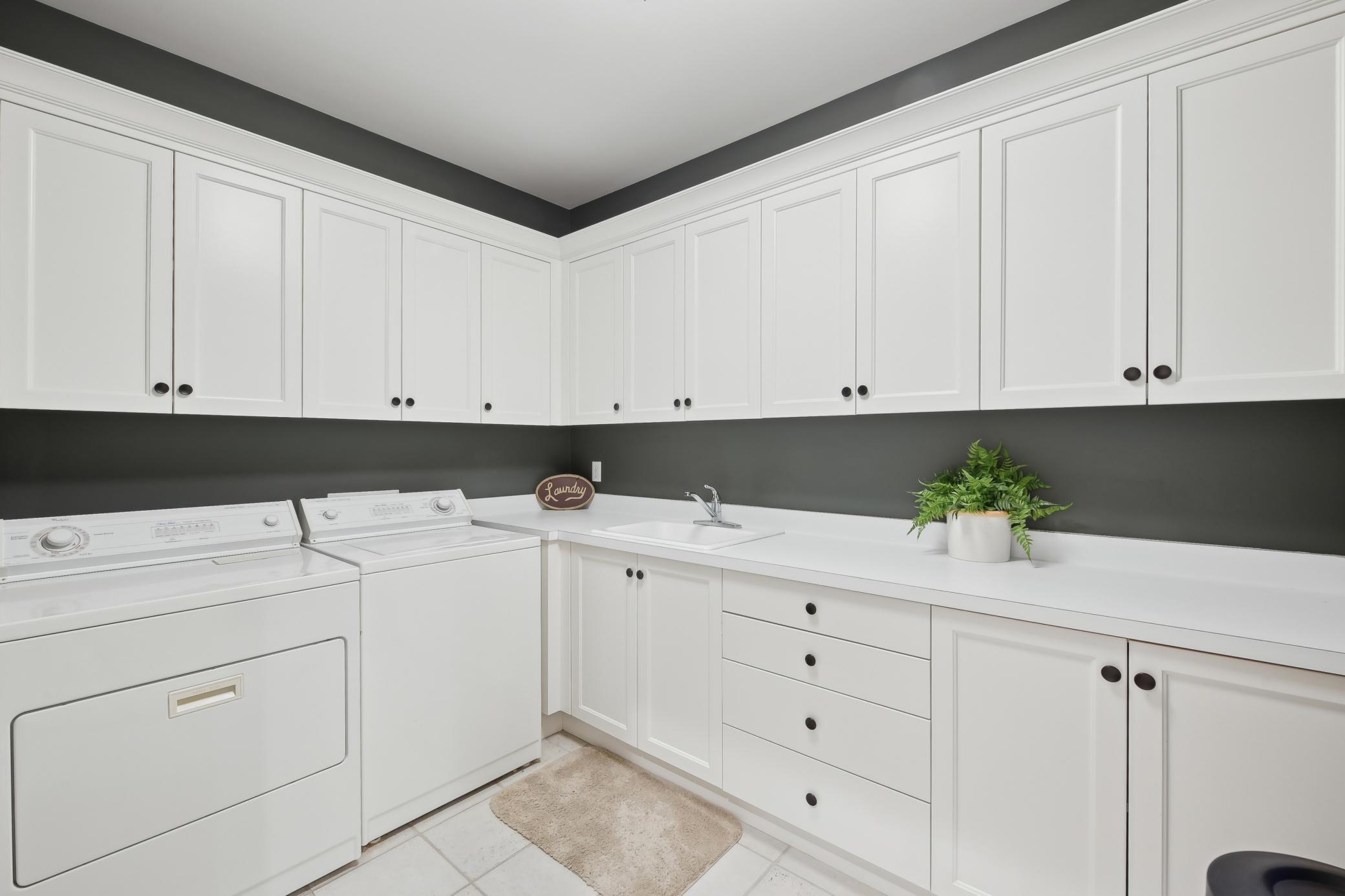 Lower level laundry room