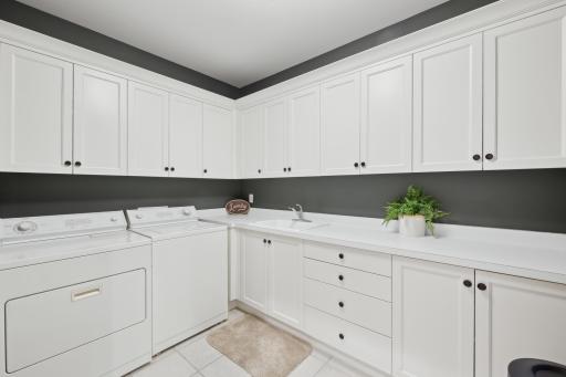 Lower level laundry room