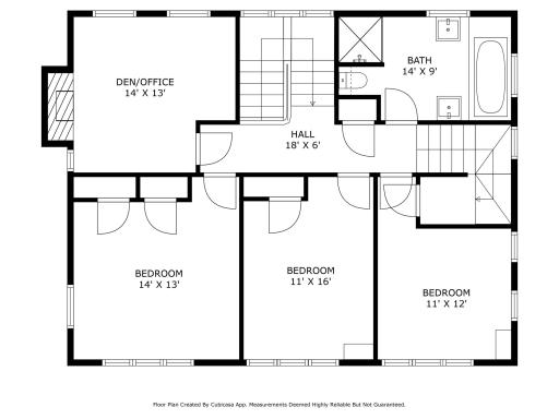 The second level offers three lake facing bedrooms including a primary bedroom with double closets along with a cozy den with a wood burning fireplace. Full hall bath with separate soaking tub and shower.