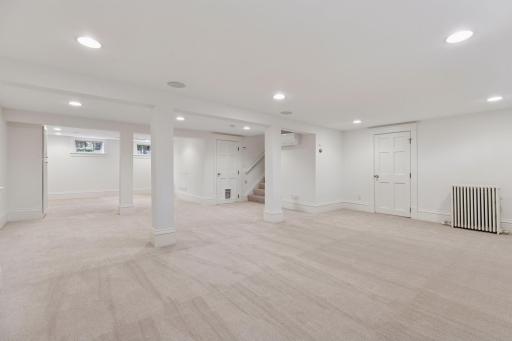 Finished lower level with brand new carpet and fresh paint. Formerly used as a media room, office area, and fitness area.