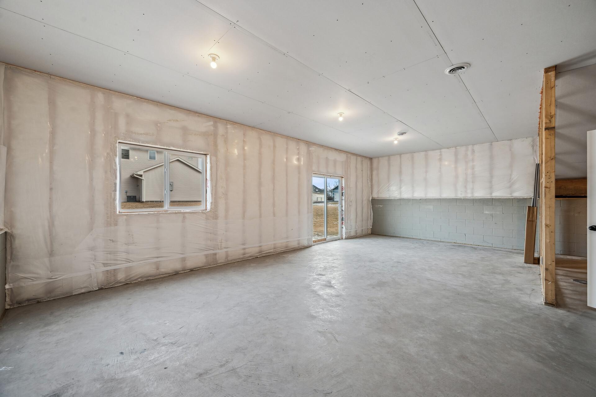 Spacious lower level with walkout