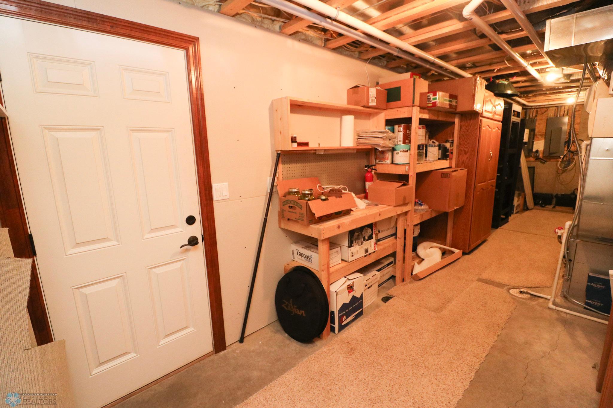 door to garage from basement