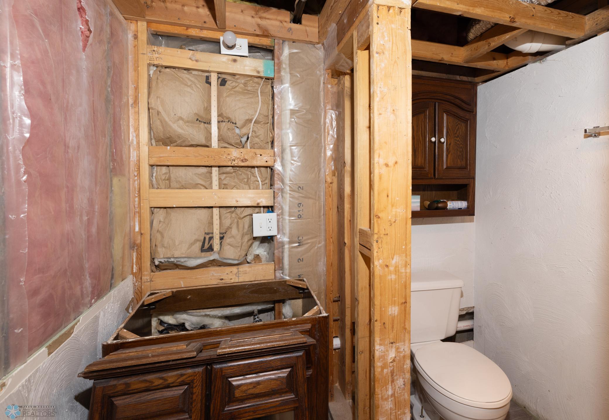 Roughed-In Bathroom