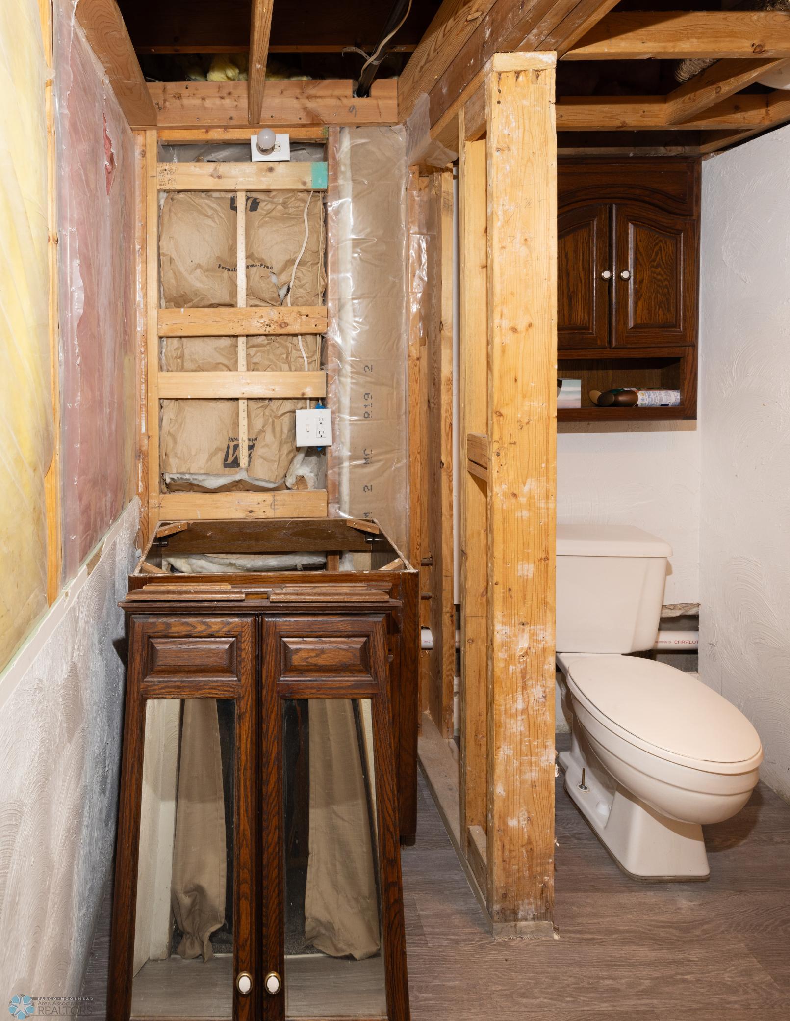 Roughed-In Bathroom