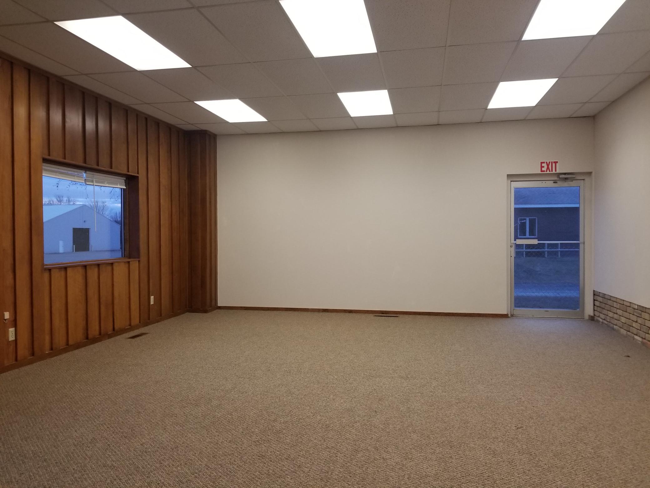 Large multipurpose room, back of building