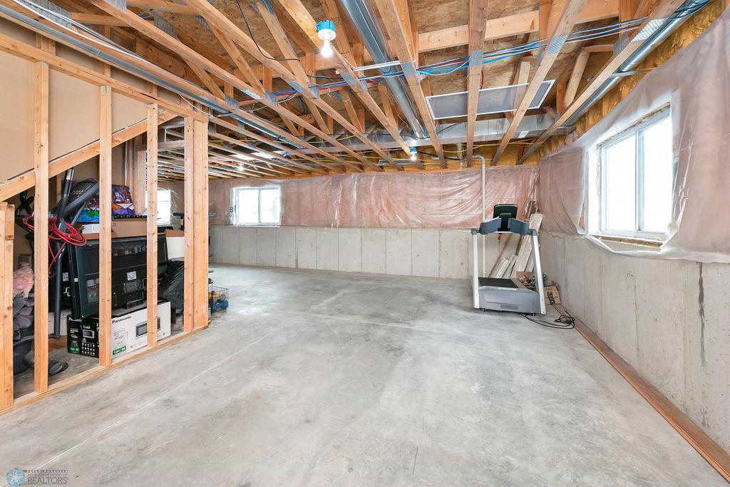 Room to grow in unfinished lower level
