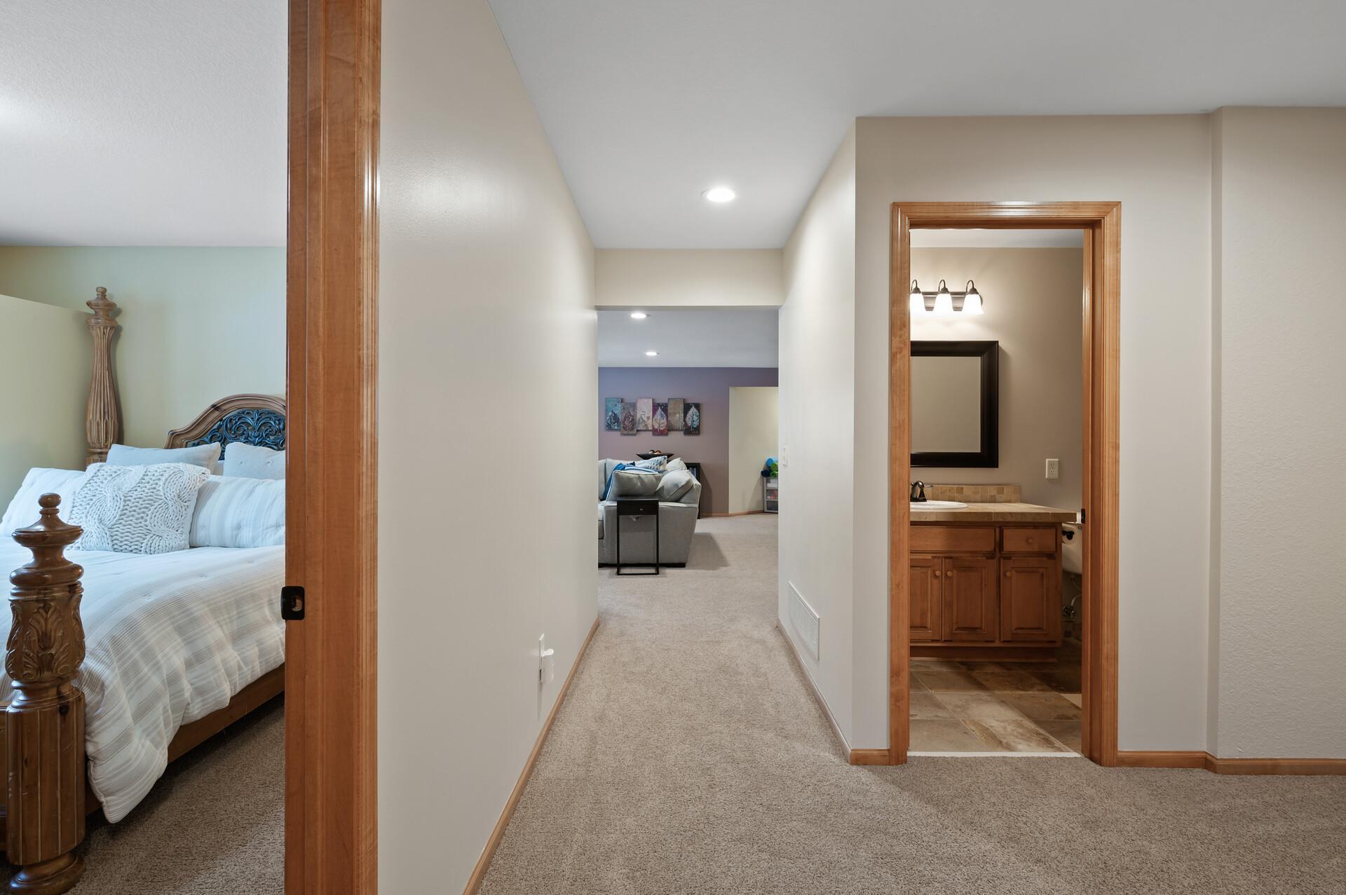 Lower level bedroom #1 and 3/4 bath