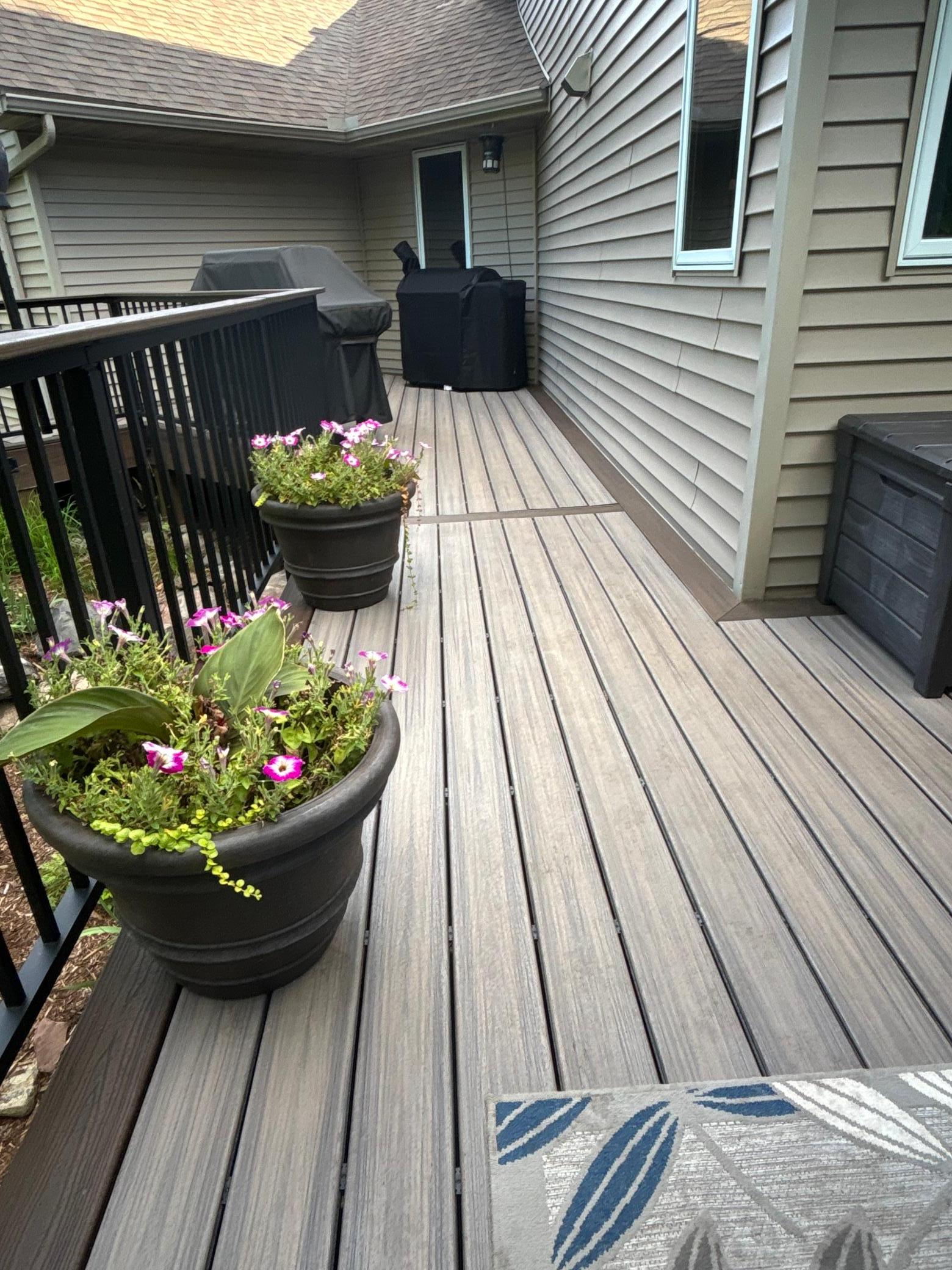 Maintenance-free decking and railings. Just use it and enjoy it!