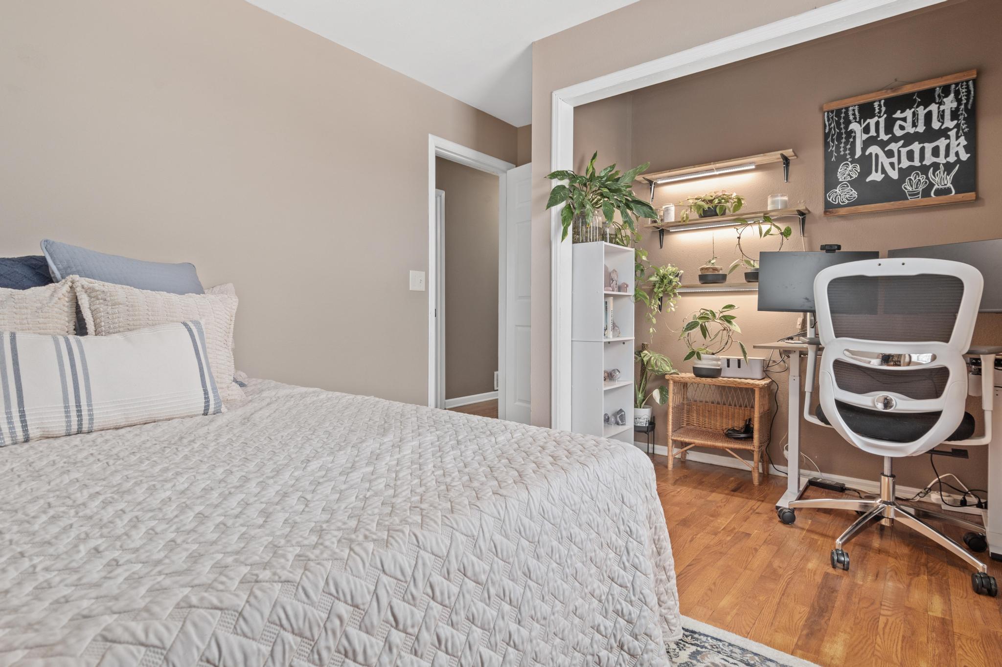 One of three main floor bedrooms