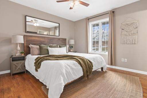 One of three main floor bedrooms