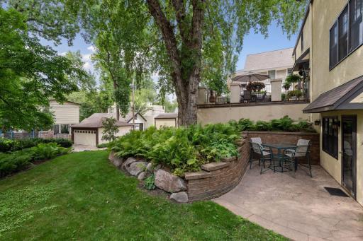 Rear walk-out patio just off the lower level family room.
