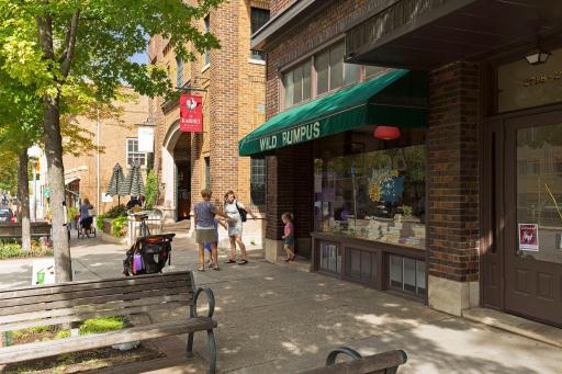 The beloved Linden Hills bookshop! And, the Hennepin county library is just a few blocks west of here.
