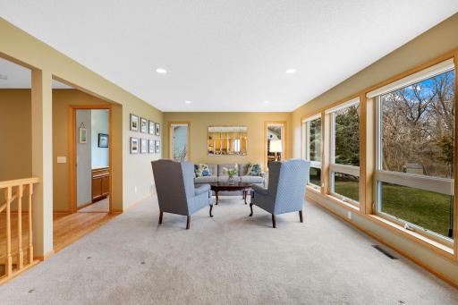 Floor to ceiling windows capture incredible property views