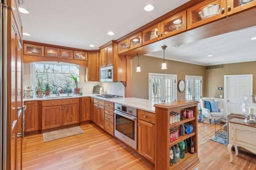 Kitchen opens up to the family room and enjoys easy access to the formal dining room.