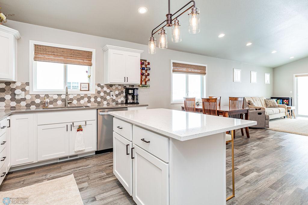 Island offers storage & seating
