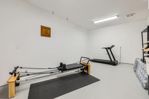 Exercise room and/or workshop in lower level