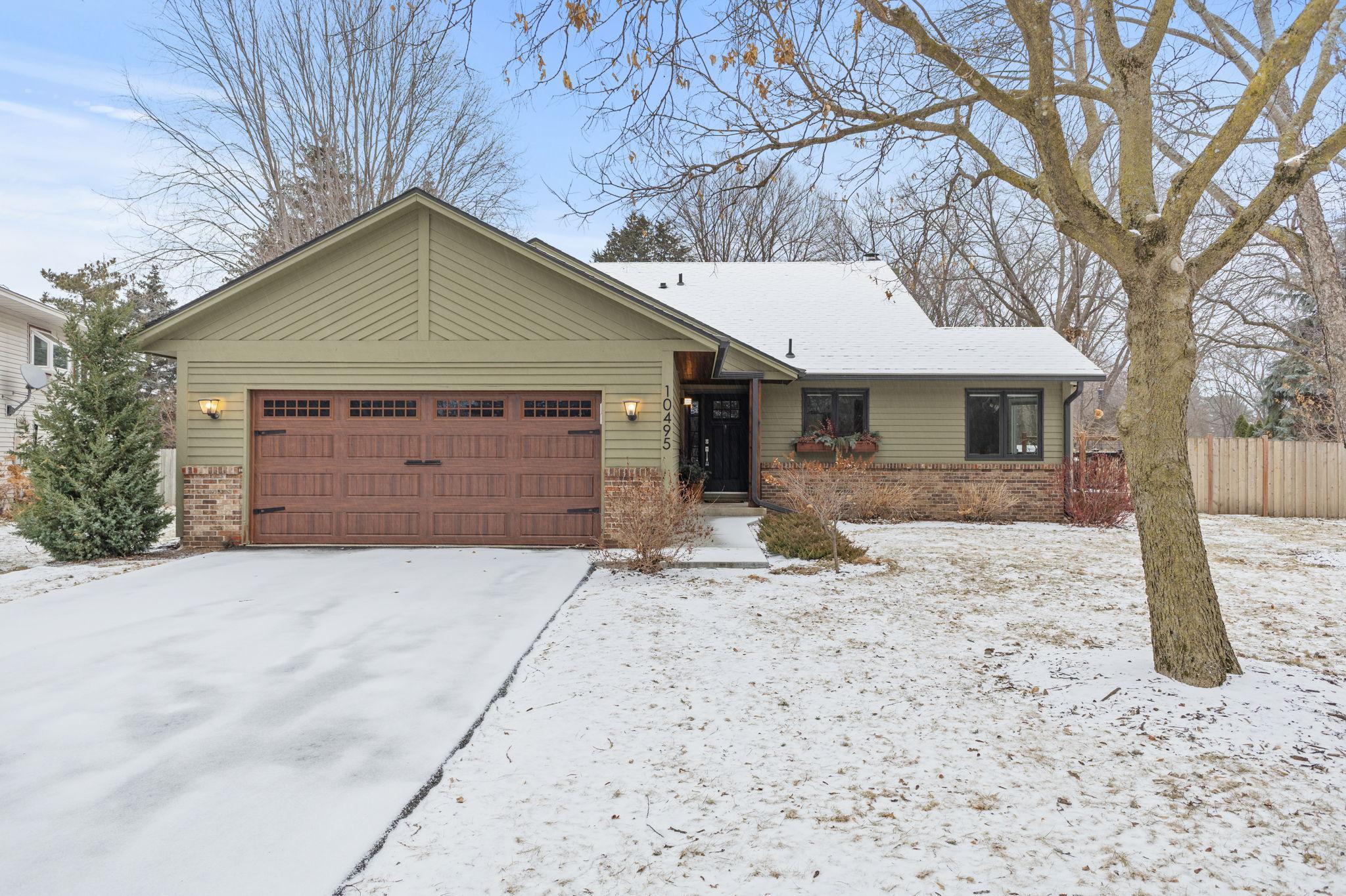 A view of the property blanketed in snow during the Minnesota winter months.