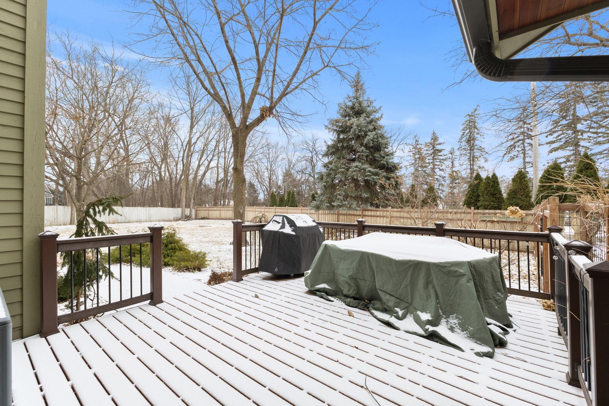 Enjoy a maintenance-free deck that stands up to Minnesota’s harsh winters, offering durability and convenience year-round.