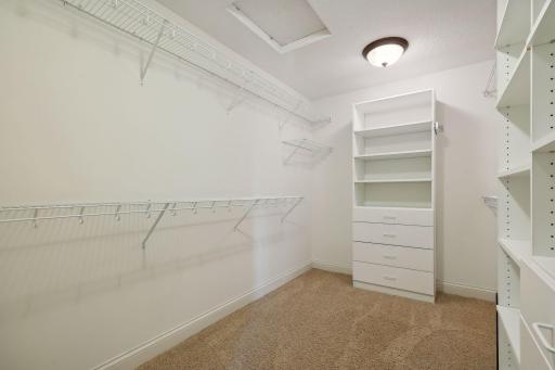 Walk in primary closet