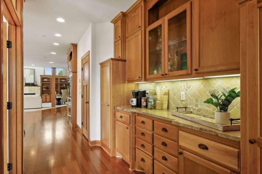 Walk in pantry and plenty of cabinetry and counterspace for entertaining and cooking supplies