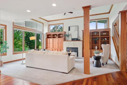 Great floorplan with the great room open to the kitchen and informal dining space