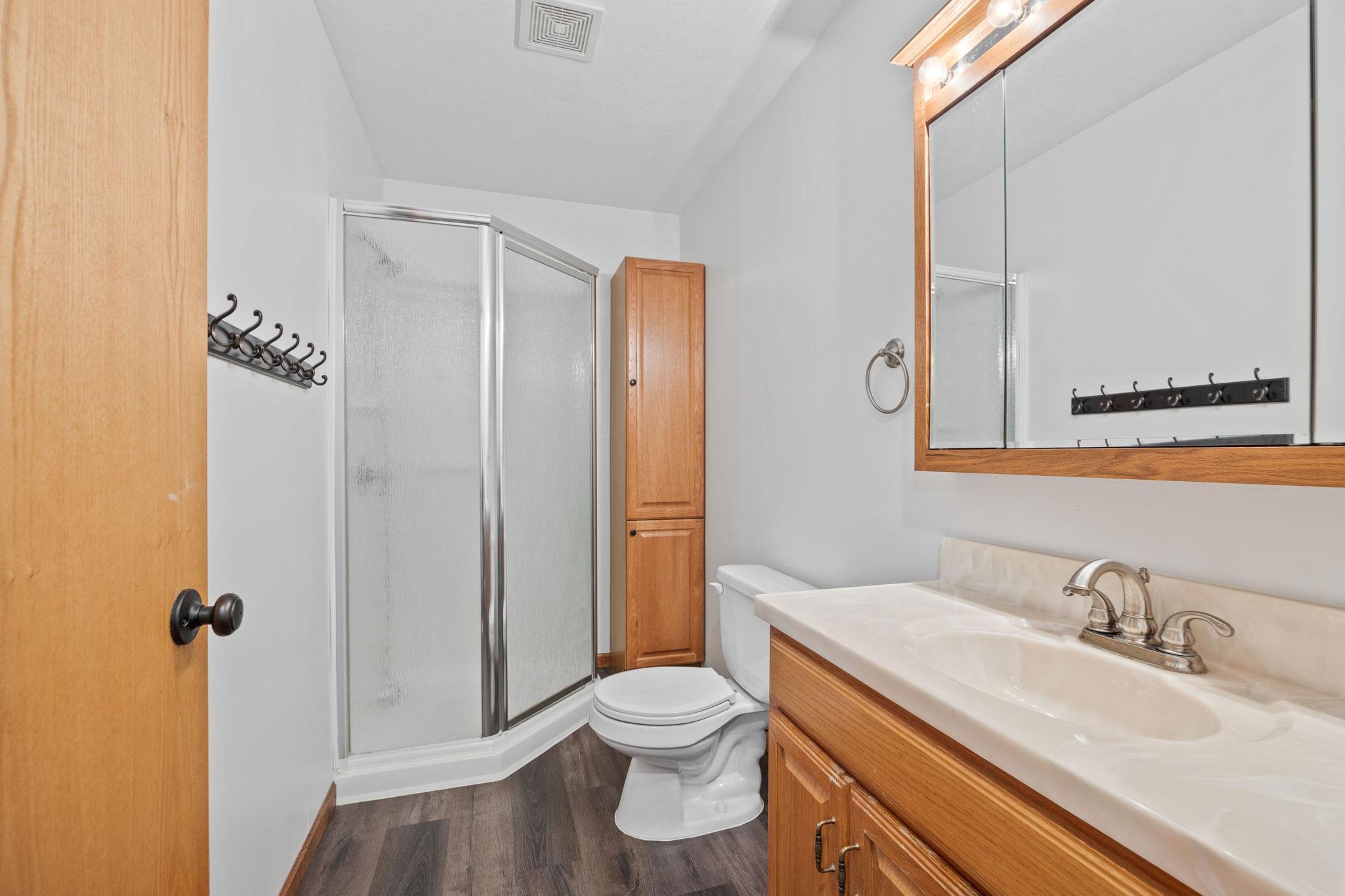 Lower level 3/4 bath