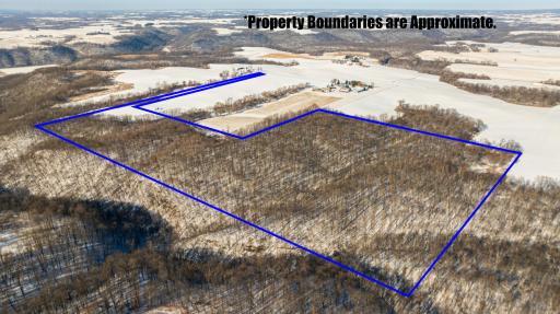 Aerial of the property, showing the 66' owned frontage.
