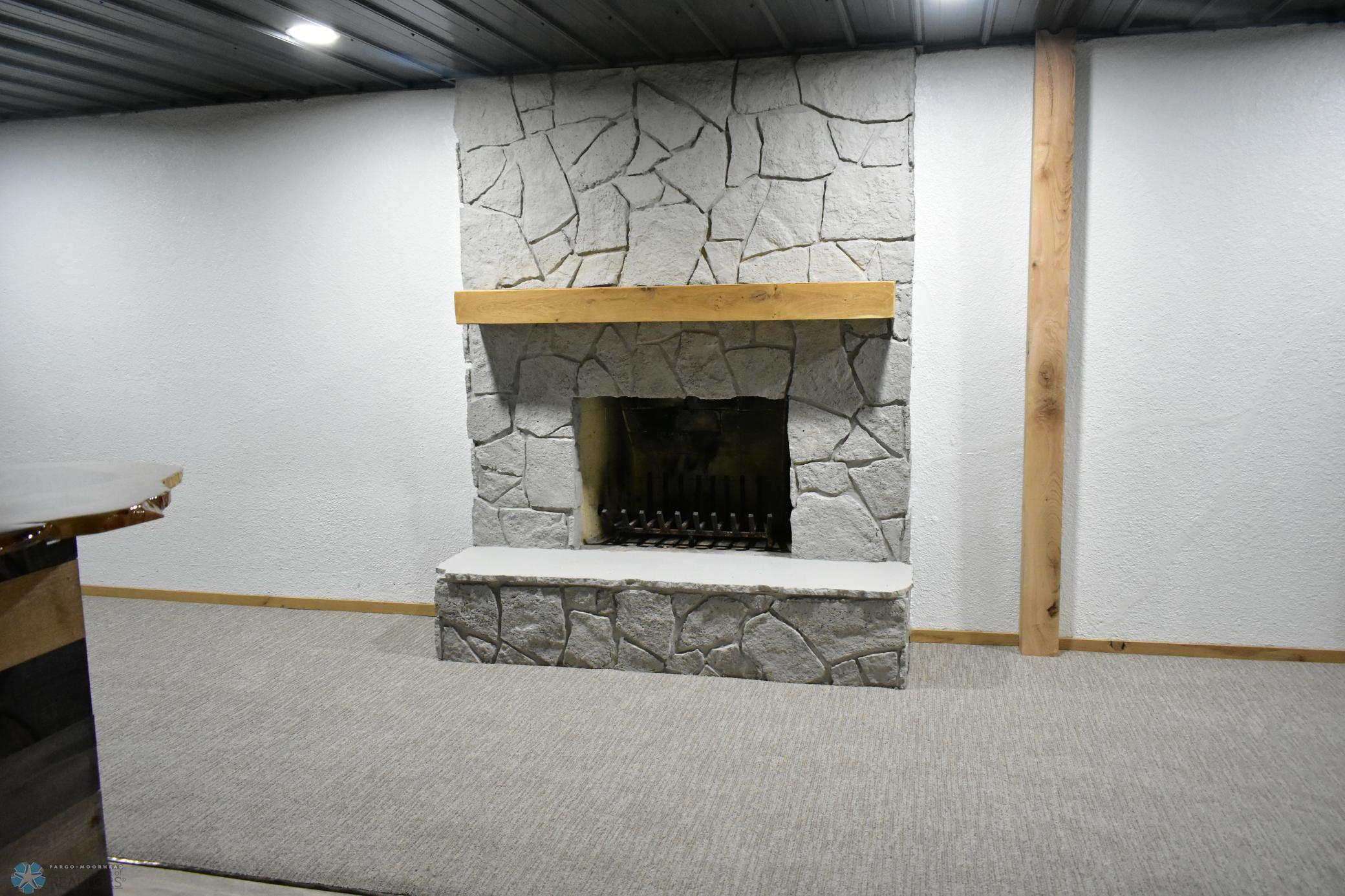 Downstairs Fireplace