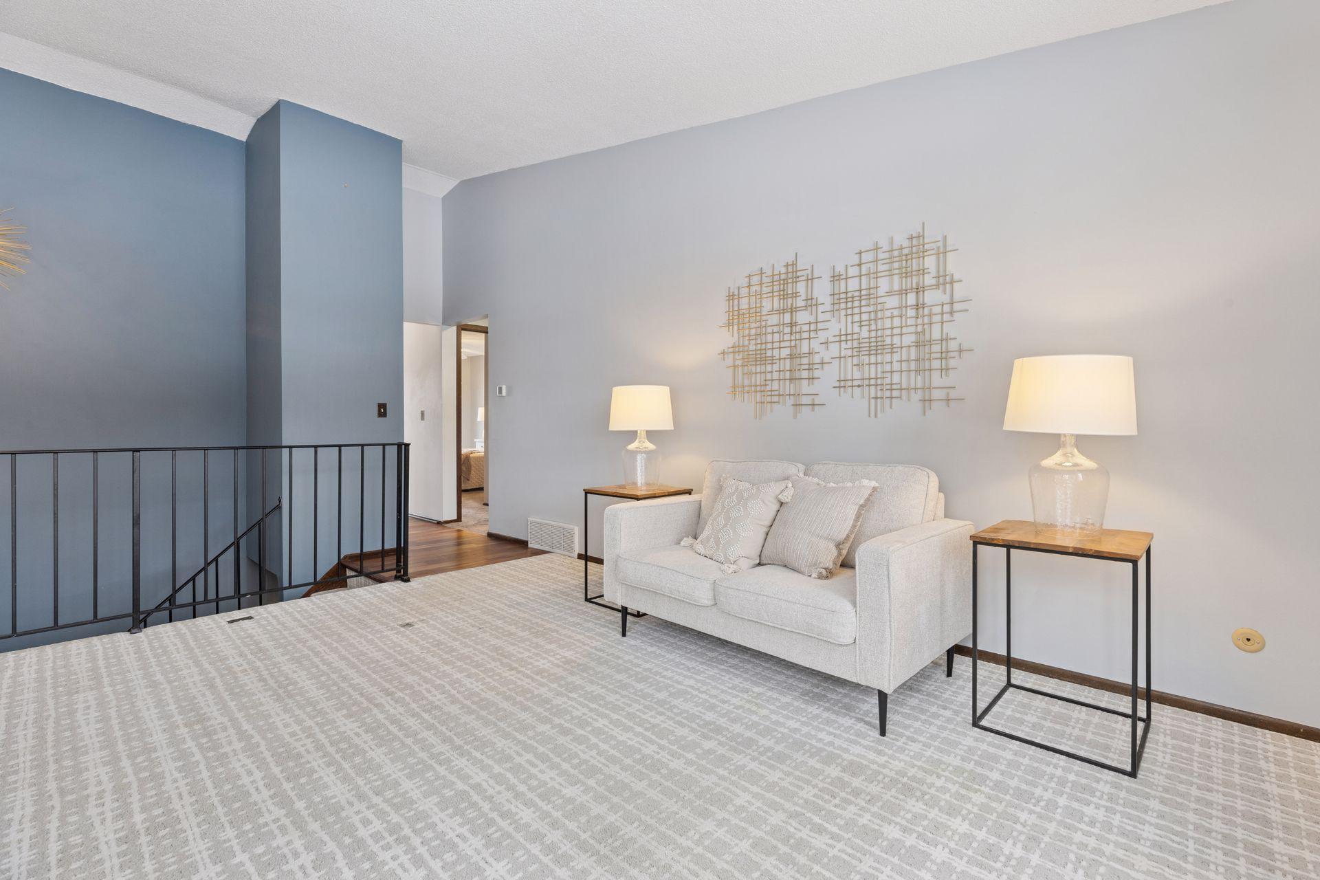 The Living room flows to the kitchen, hallway full bathroom and bedrooms...