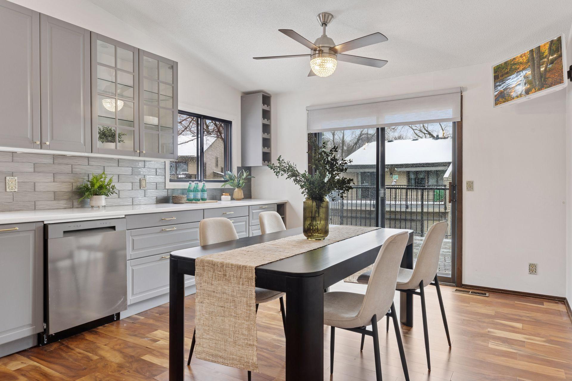 Soft close cabinetry and beautiful glass paned upper cabinets. Enjoy easy entertaining with the kitchen walking out to your own large 24 X 12 upper deck.