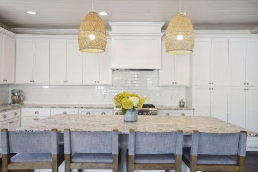 Large Gourmet Kitchen with large center island