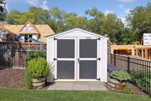 Tough Shed located in the back for extra storage