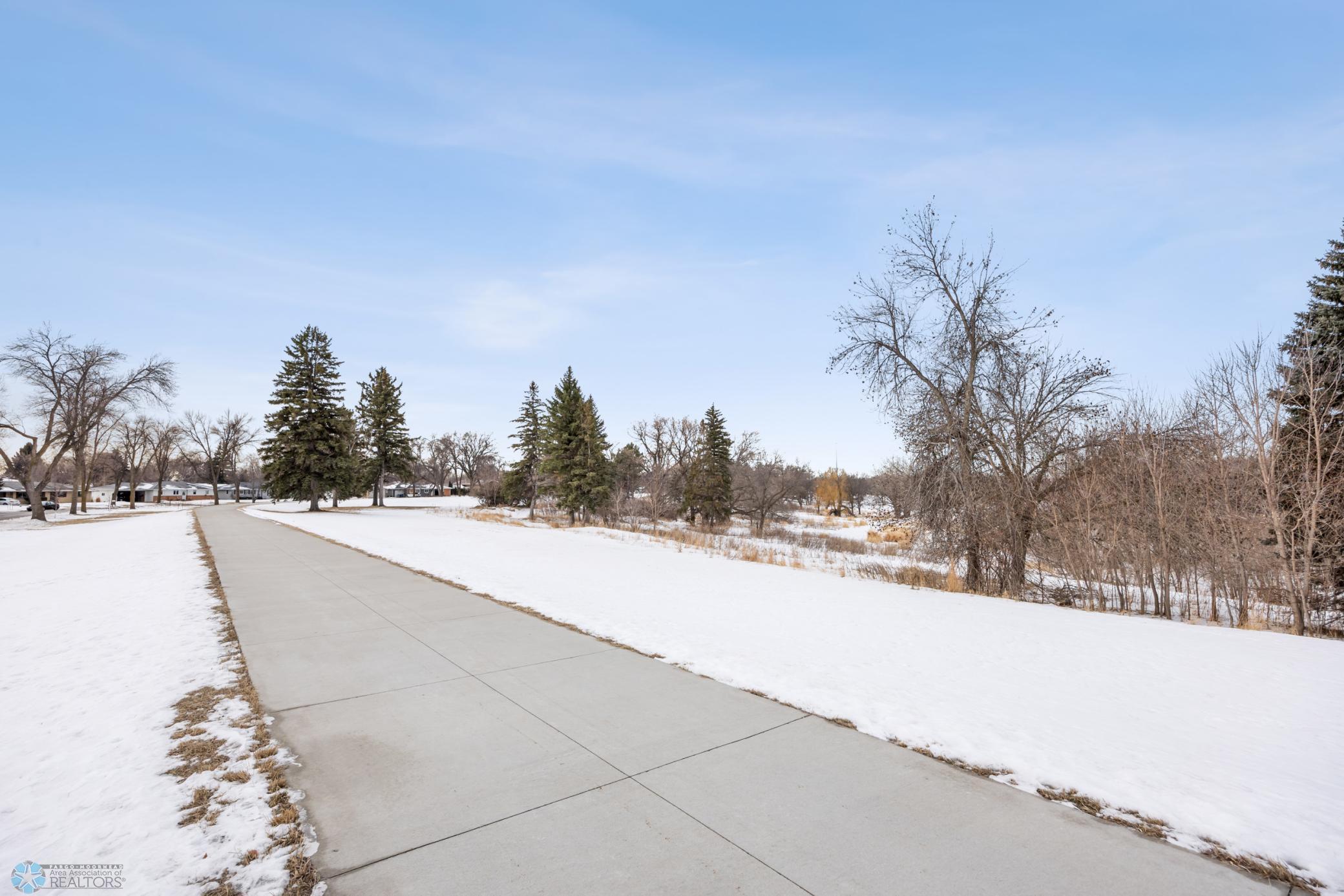 Park and walkway across the street