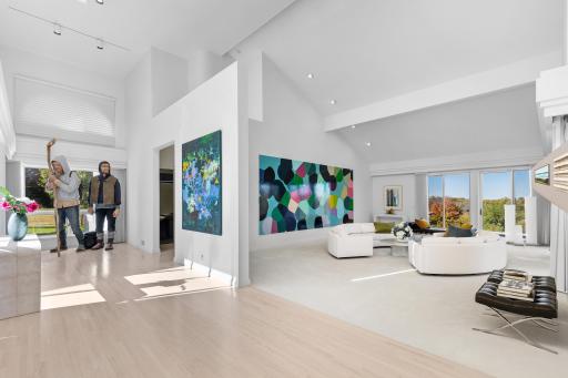Wide expanses of glass and light with spectacular views