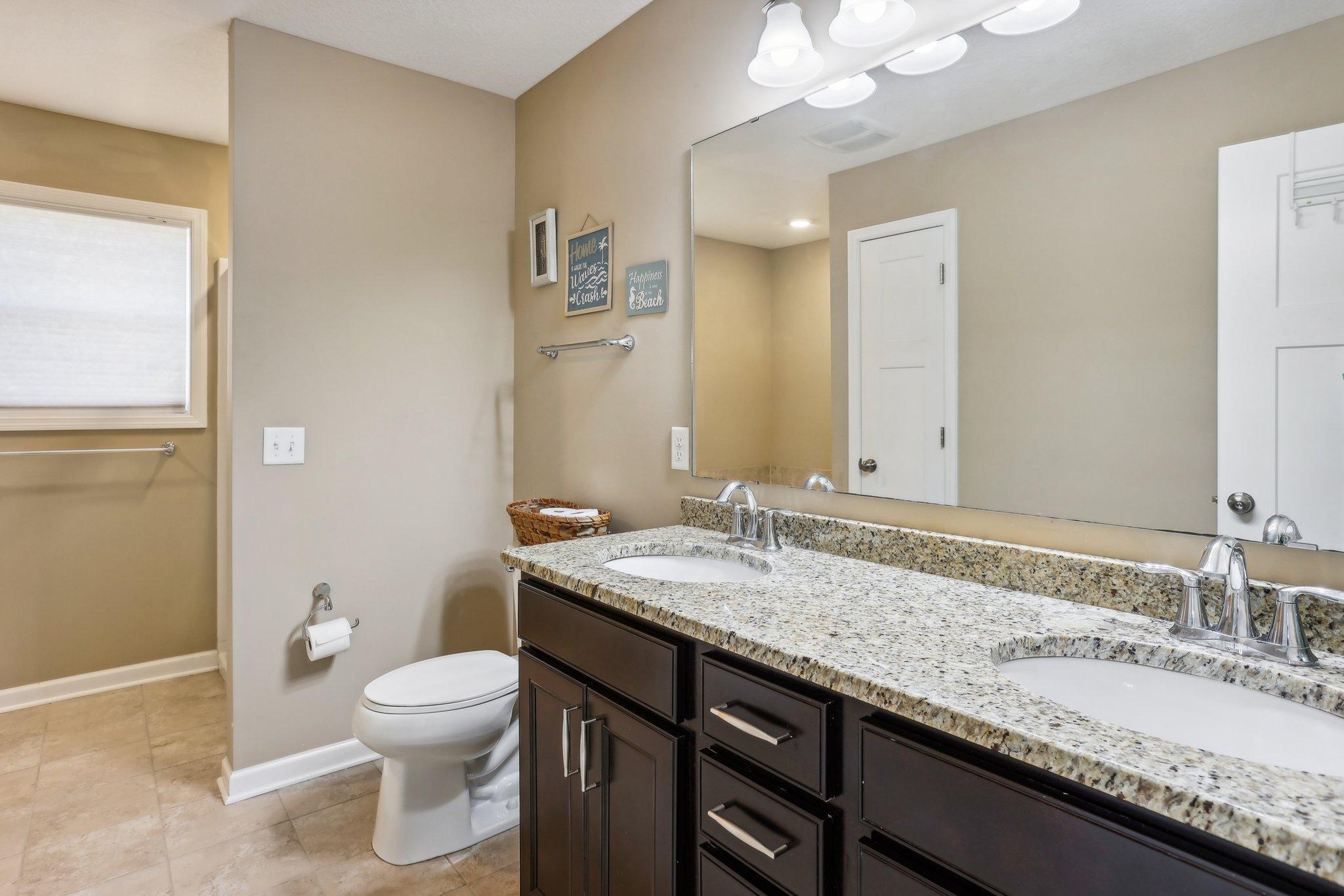 Primary Bathroom with Double Vanity Sinks