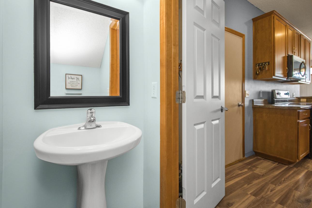 Half bath conveniently located off the kitchen