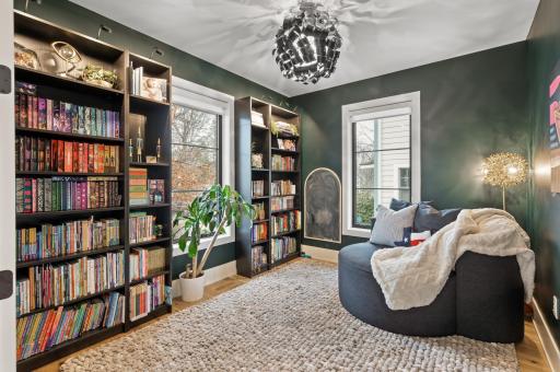 Main level Library/ Home office off the entrance