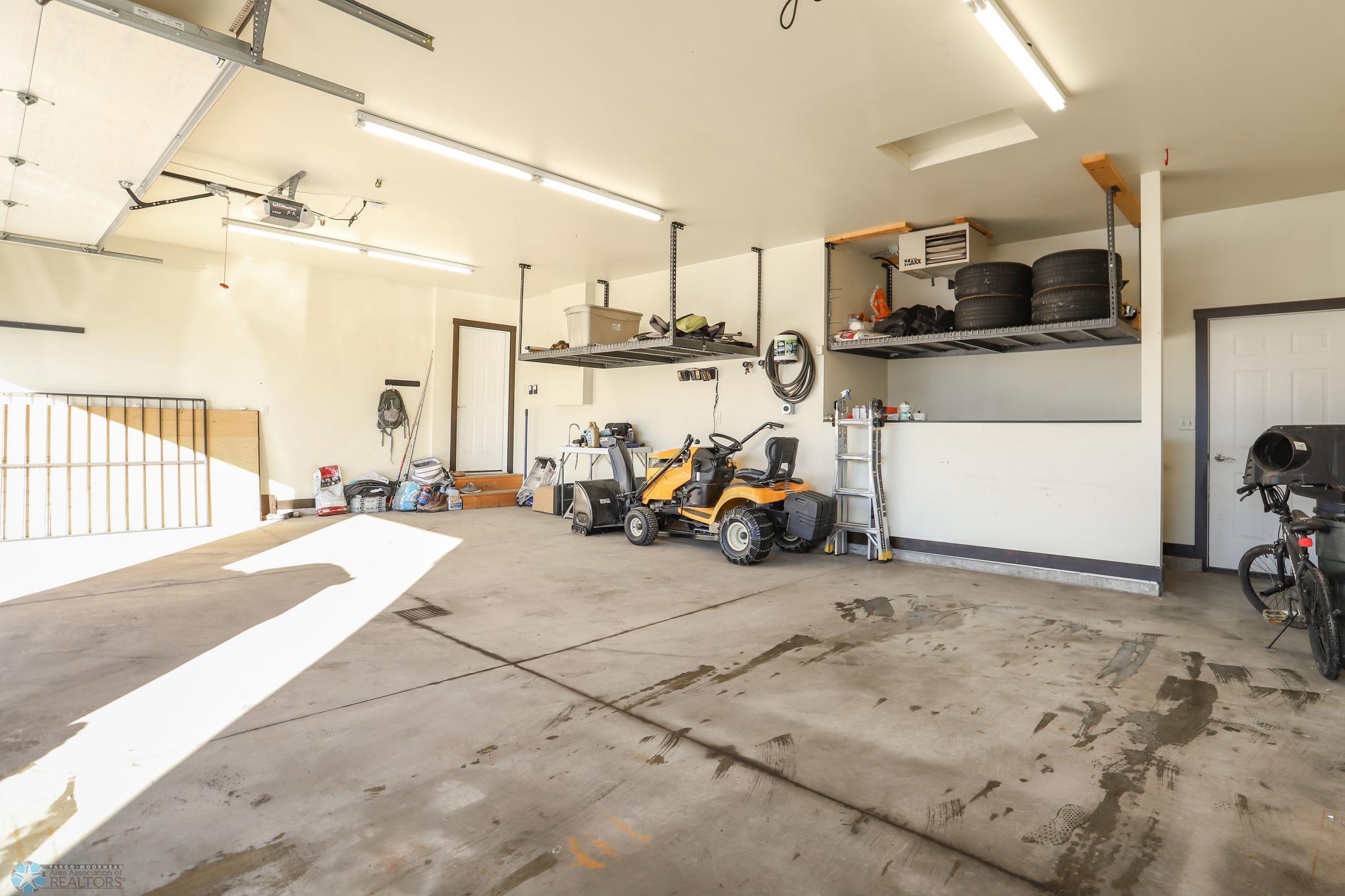 floor drain, heated/insulated, and storage