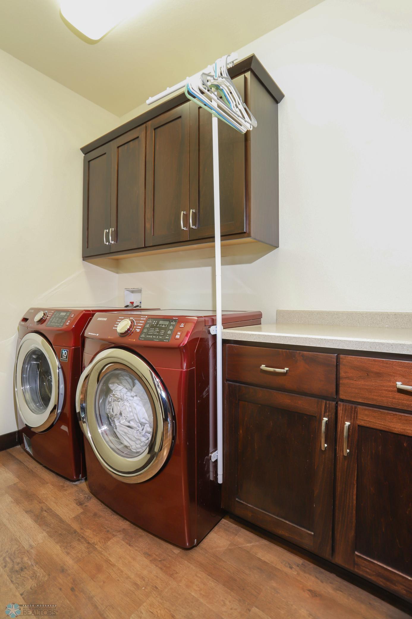 main level laundry with storage