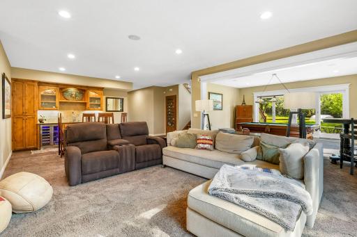 Another view of the lower level family room - all spaces with separately zoned in-floor heating.