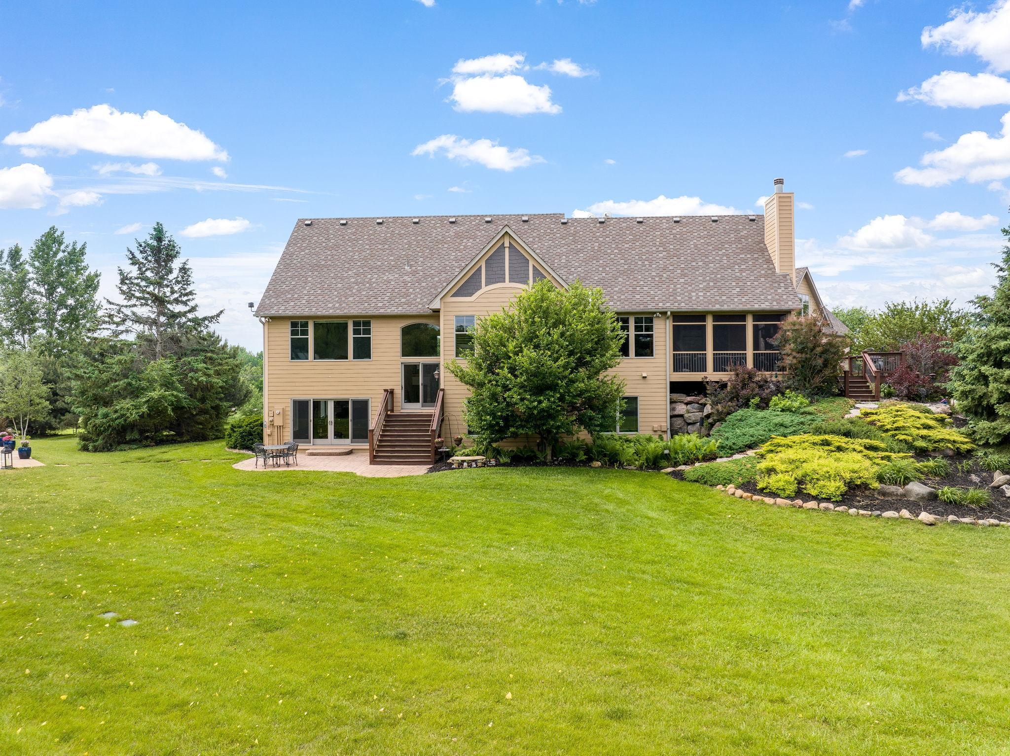 A view of the back of the home.