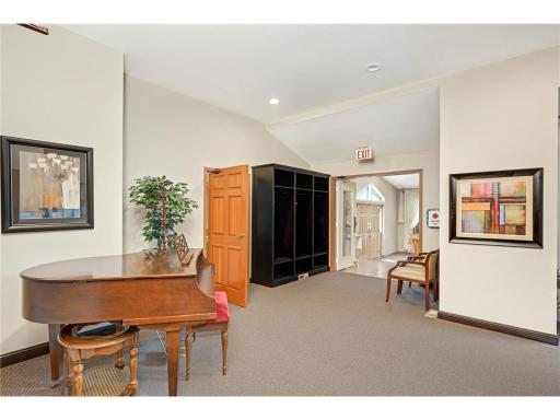 The large, open and welcoming foyer just outside the gathering space